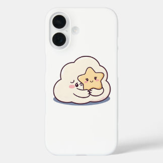 Coque Pour iPhone 16 Nuage timide Accrocher une étoile - Dreammous Sky 