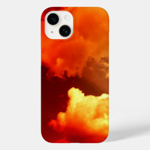 COQUE POUR iPhone 14 NUAGES DANS LE CIEL ROUGE
