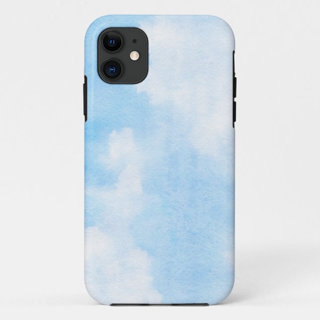 Coques Case-Mate iPhone Nuages d'aquarelle et arrière - plan de ciel (Dos)