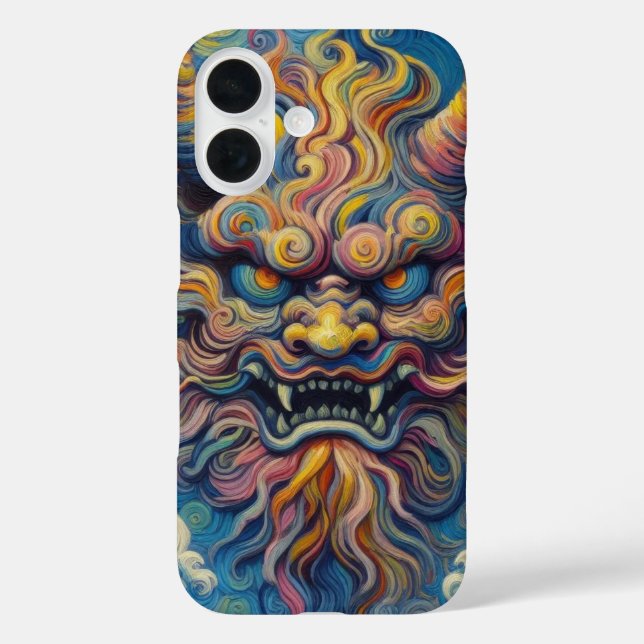 Coques Case-Mate iPhone Nuages démon Oni Abstraits style Van Gogh (Verso)