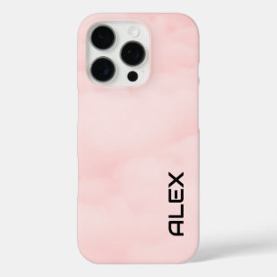Coques iPhone 16 Pro Nuages Roses Douces - Texture Ciel Dreamy