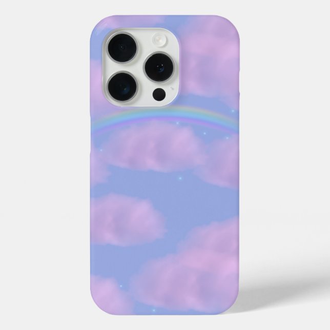 Coques Case-Mate iPhone Nuages roses et boîtier de téléphone mobile Rainbo (Verso)