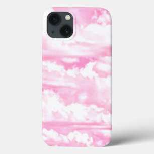 Etui iPhone 13 Nuages roses heureux