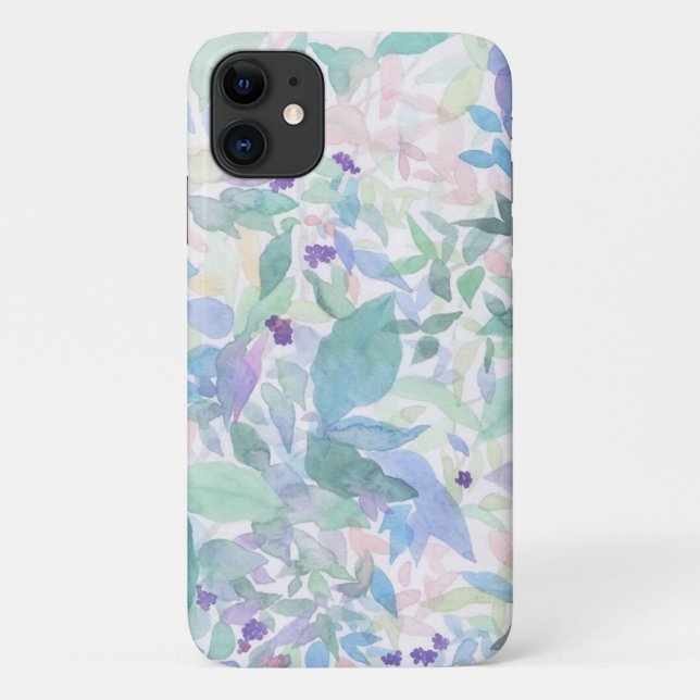 Coques Case-Mate iPhone Nuances du boîtier de téléphone bleu floral (Dos)