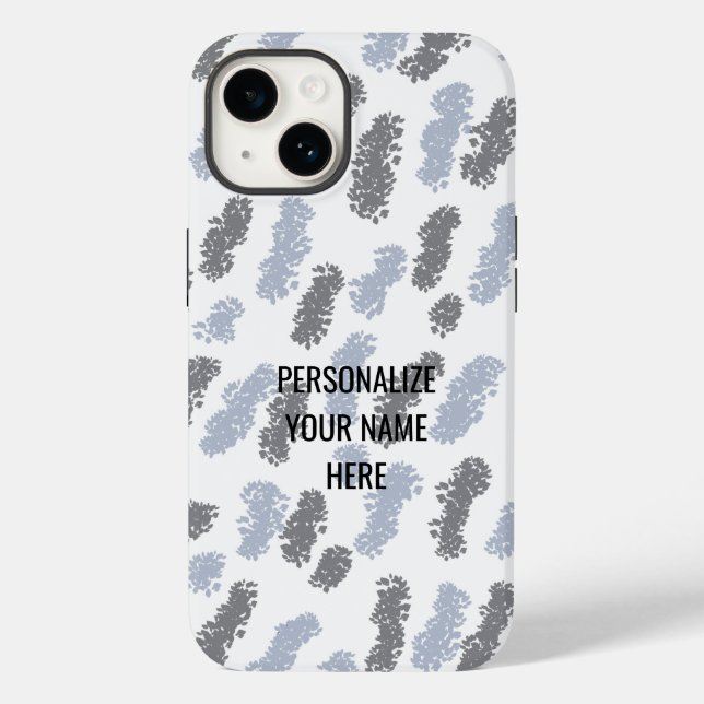 Coques Case-Mate iPhone Nuances modernes de gris Design abstrait (Verso)