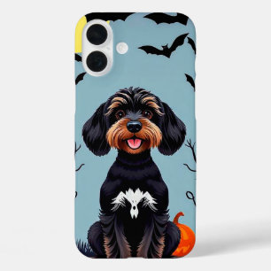 Coques iPhone 16 Plus Nuit adorable de chiot hanté 🐾👻 Automne effrayan