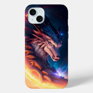 Coque iPhone 15 Mini Nuit de feu Dragon Scape