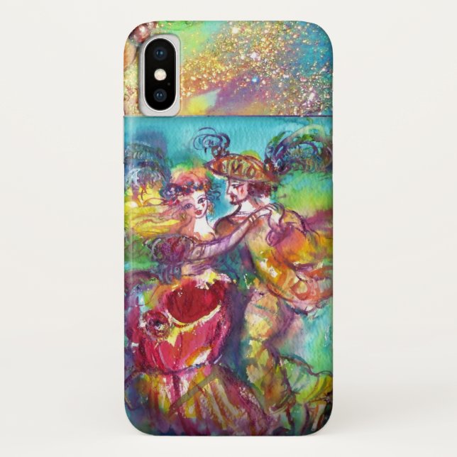 COQUES Case-Mate iPhone NUIT MASQUÉRADE / MONOGRAMME DE DANSE CARNAVALE (Dos)