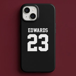 Coque Pour iPhone 14 Numéro de sport personnalisé avec nom