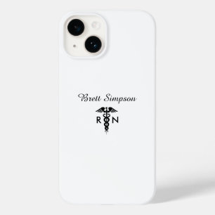 Coque Pour iPhone 14 Nurse RN Pomme personnalisée / Téléphone Samsung