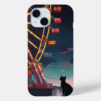 Coque Pour iPhone 15 observation de chat