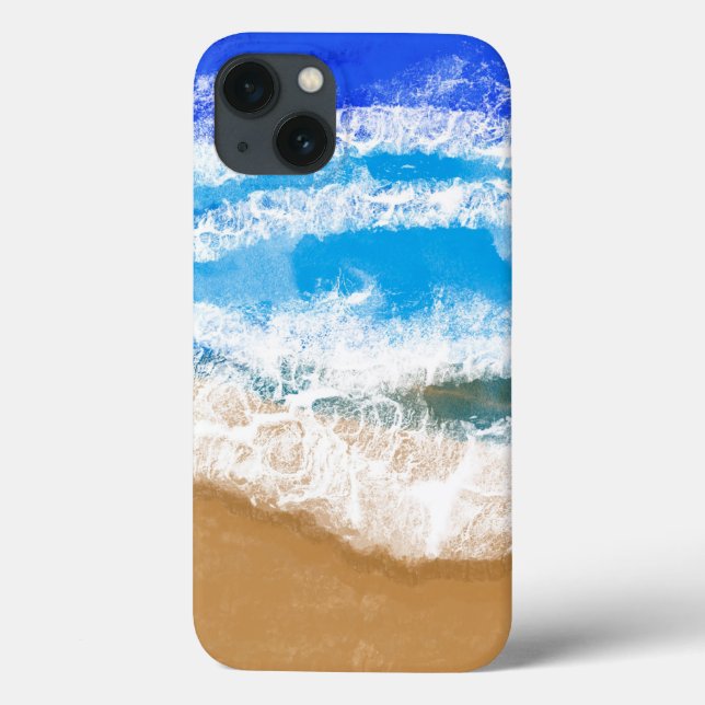 Coques Case-Mate iPhone Ocean Art Blue Waves sur Sandy Beach (Verso)