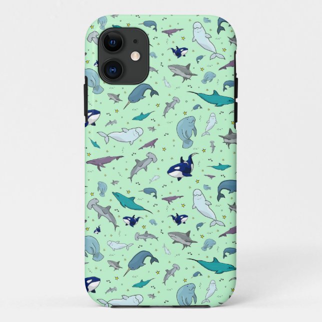Coques Case-Mate iPhone Océan en vert (Dos)