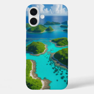 Coques iPhone 16 Plus "Ocean Escape : Aerial Island Paradise