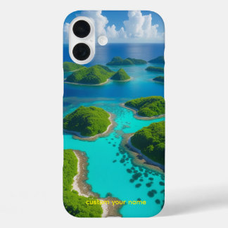 Coques iPhone 16 Plus "Ocean Escape: Aerial Island Paradise 