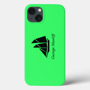 Etui iPhone 13 Ocean Glow_Clipper noir sur vert Ship_personalize