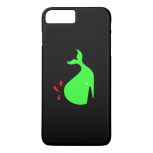 Coque iPhone 7 Plus Ocean Glow_Époux Whale_Vert brillant, Rouge sur no