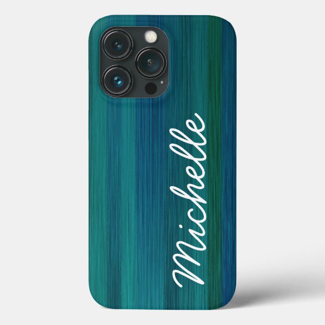 Coques Case-Mate iPhone Océan Turquoise bleu vert et blanc personnalisé No (Verso)