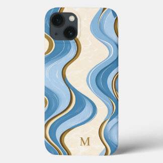 Case-Mate iPhone Case Oceanic Summer Waves Minimalistic With Initial