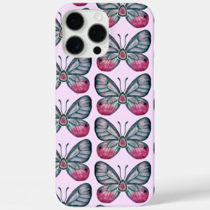 Coques iPhone 16 Pro Max Octobre Verre Motif papillon rose