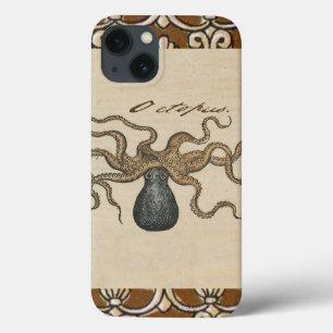iPhone 13 Case Octopus Kraken Illustration Vintage