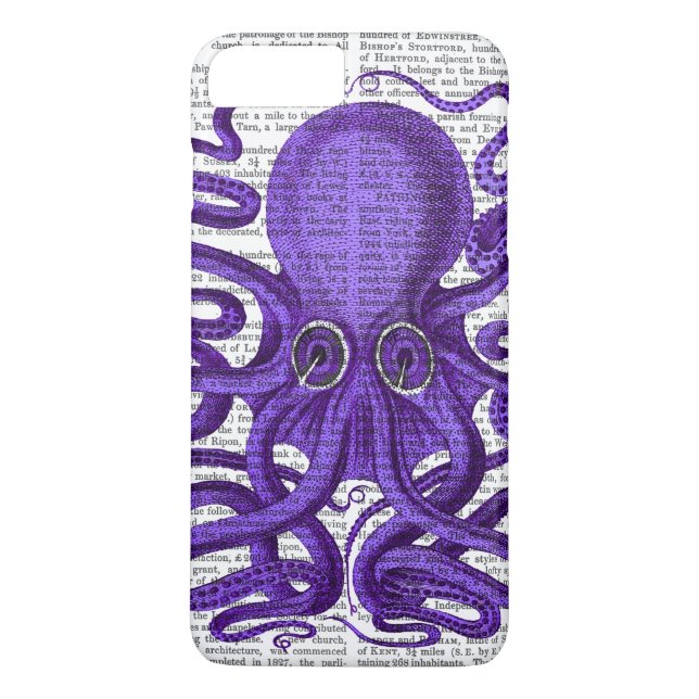 Coques Case-Mate iPhone Octopus pourpre (Dos)