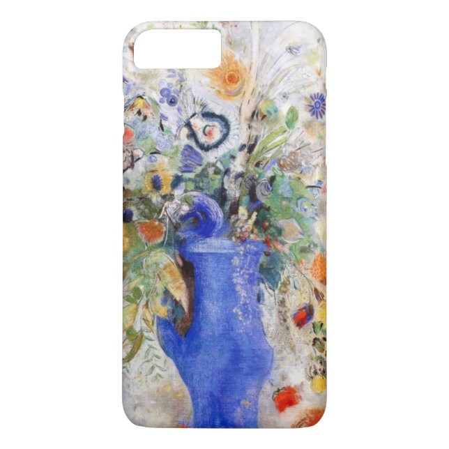 Coques Case-Mate iPhone Odilon Redon - Grand Bouquet dans Pastel Blue Vase (Dos)