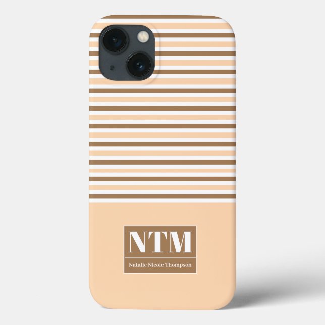 Coques Case-Mate iPhone Oeil attrapant de grandes initiales blanches Grand (Verso)