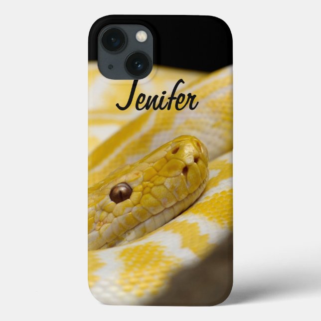 Coques Case-Mate iPhone Oeil serpent jaune personnalisé (Verso)