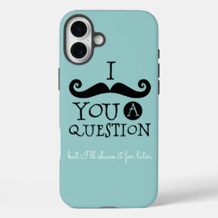 Coques iPhone 16 Plus Oeuf Robin noir Humour Moustache bleu