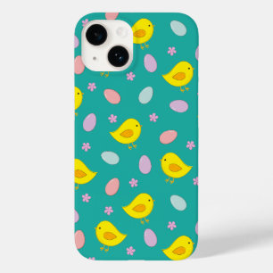 Coque Pour iPhone 14 Oeufs de poulets mignons Motif de Pâques Couleur p