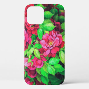 Case-Mate iPhone Case Oeuvre acrylique aux fleurs roses élégantes 