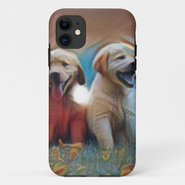 Coques Case-Mate iPhone Oeuvre adorable de chien (Dos)