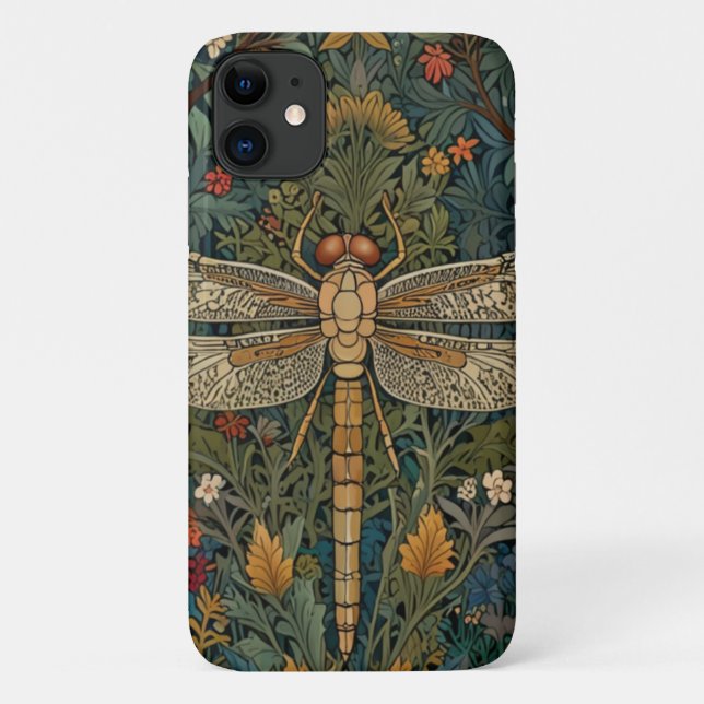 Coques Case-Mate iPhone OEuvre botanique chic de libellule élégante (Dos)