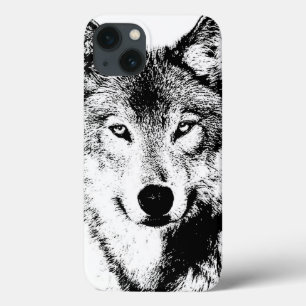 Case-Mate iPhone Case Oeuvre créative design Black & White Wolf
