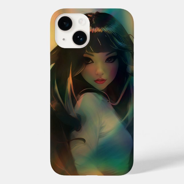 Coques Case-Mate iPhone Oeuvre d'Anime Girl entourée de Rainbow Light (Verso)