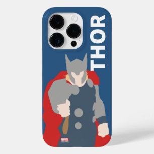 Coque Pour iPhone 14 Pro Œuvre d'art de personnage de Thor en couleur plate