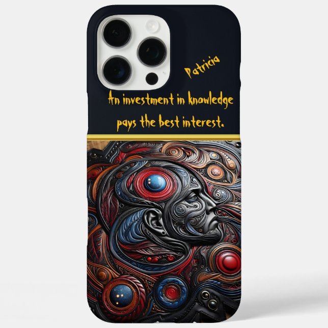 Coques Case-Mate iPhone Oeuvre en cuir complexe représentant un visage cos (Verso)