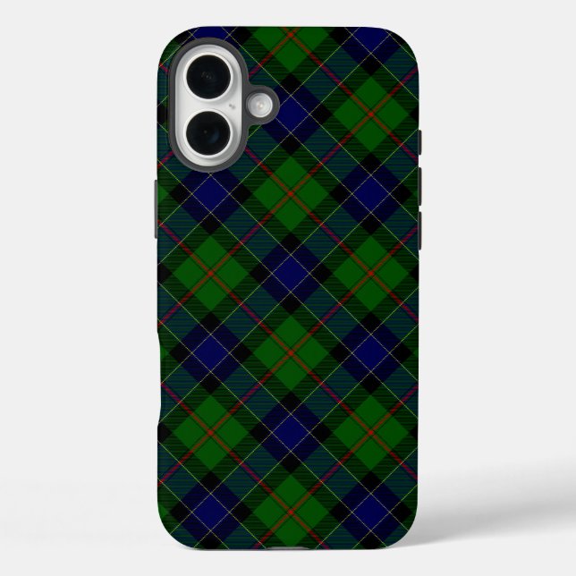 Coques Case-Mate iPhone Ogilvie tartan bleu vert plaid (Verso)