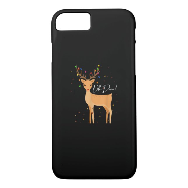 Coques Case-Mate iPhone Oh Deer Christmas Light Pajama Cute Reindeer Holid (Dos)