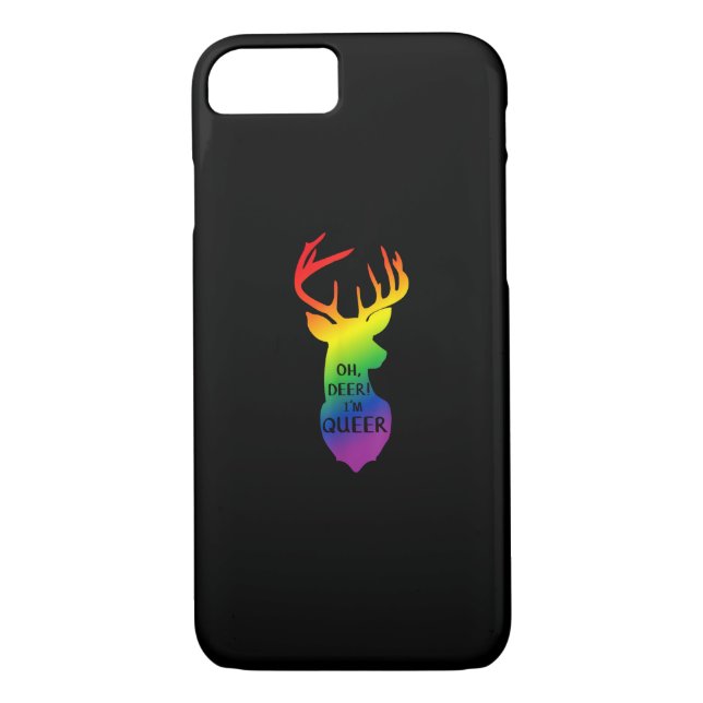 Coques Case-Mate iPhone Oh Deer Queer Pride Celebration Funny LGBT Gift  (Dos)