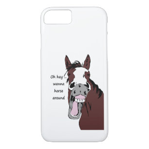 Etui iPhone Case-Mate "Oh le foin veulent au cheval autour ?" humour de