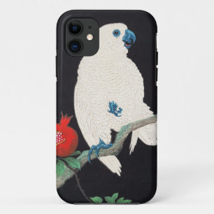 Coque iPhone 11 Ohara Shoson, Cacatoès et Grenade ukiyo-e