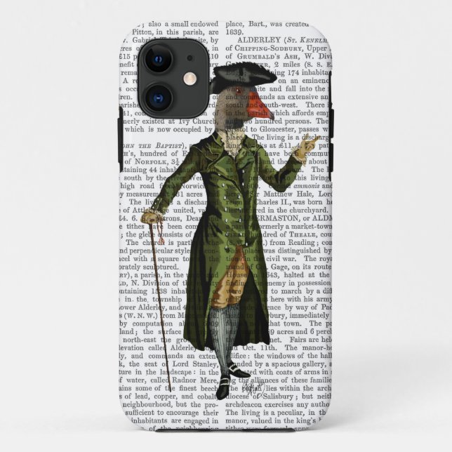 Coques Case-Mate iPhone Oie dans le manteau vert 2 de Regency (Dos)