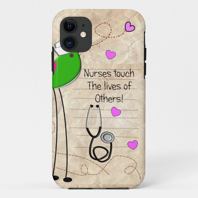 Coques Case-Mate iPhone Oiseau Artsy d'infirmière (Dos)