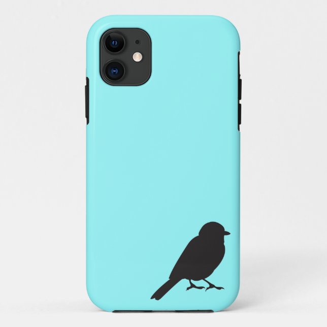 Coques Case-Mate iPhone Oiseau bleu chic d'hirondelle de silhouette de (Dos)