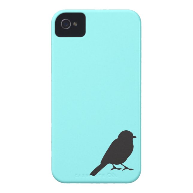Coques Case-Mate iPhone Oiseau bleu chic d'hirondelle de silhouette de (Dos)