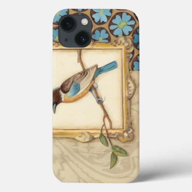 Coques Case-Mate iPhone Oiseau Brown et bleu sur une branche (Verso)