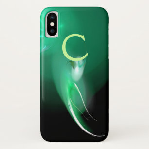 COQUE iPhone X   OISEAU CLAIR EN MONOGRAM VERT