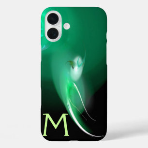 iPhone 16 PLUS CASE OISEAU CLAIR / MONOGRAMME ABSTRAIT NOIR ET VERT
